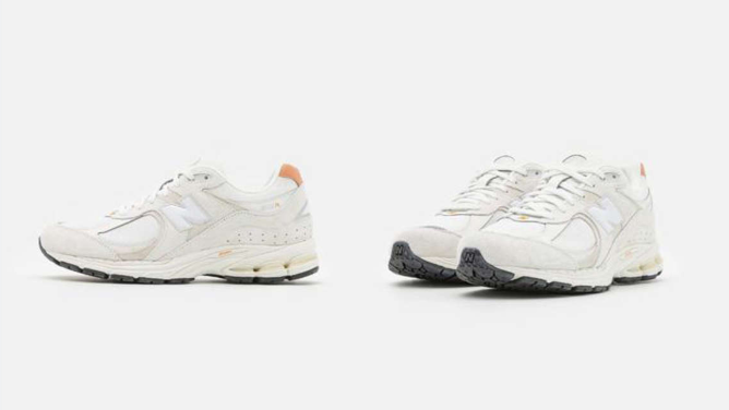 So sehen die New Balance 2002R in der Farbe weiß/beige aus. So sehen die New Balance 2002R in der Farbe weiß/beige aus.