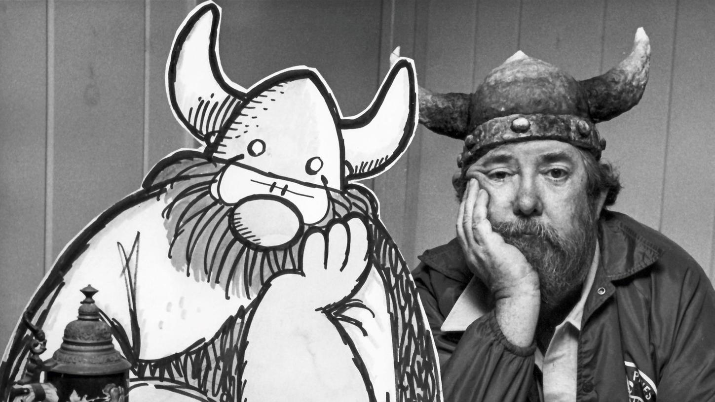 Die Comicfigur Hägar und ihr Erfinder und Zeichner Dik Browne - beide sehen sich schrecklich ähnlich. Die Comicfigur Hägar und ihr Erfinder und Zeichner Dik Browne - beide sehen sich schrecklich ähnlich.
