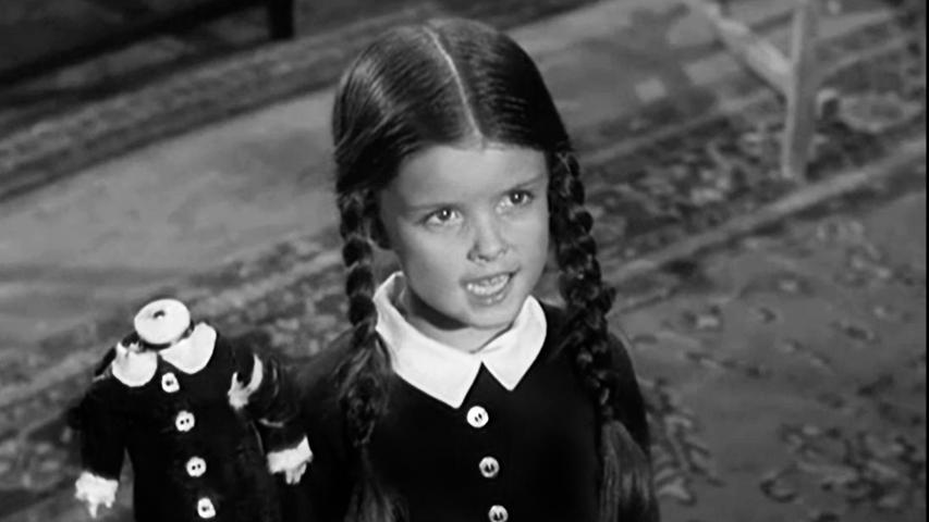 Lisa Loring 1965 als Wednesday Addams.