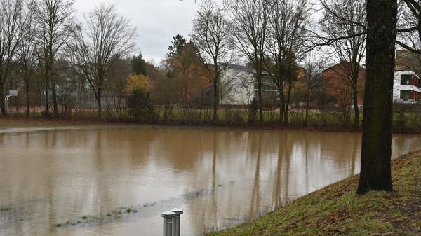 Hochwasser im Bereich Sieglitzhof.
