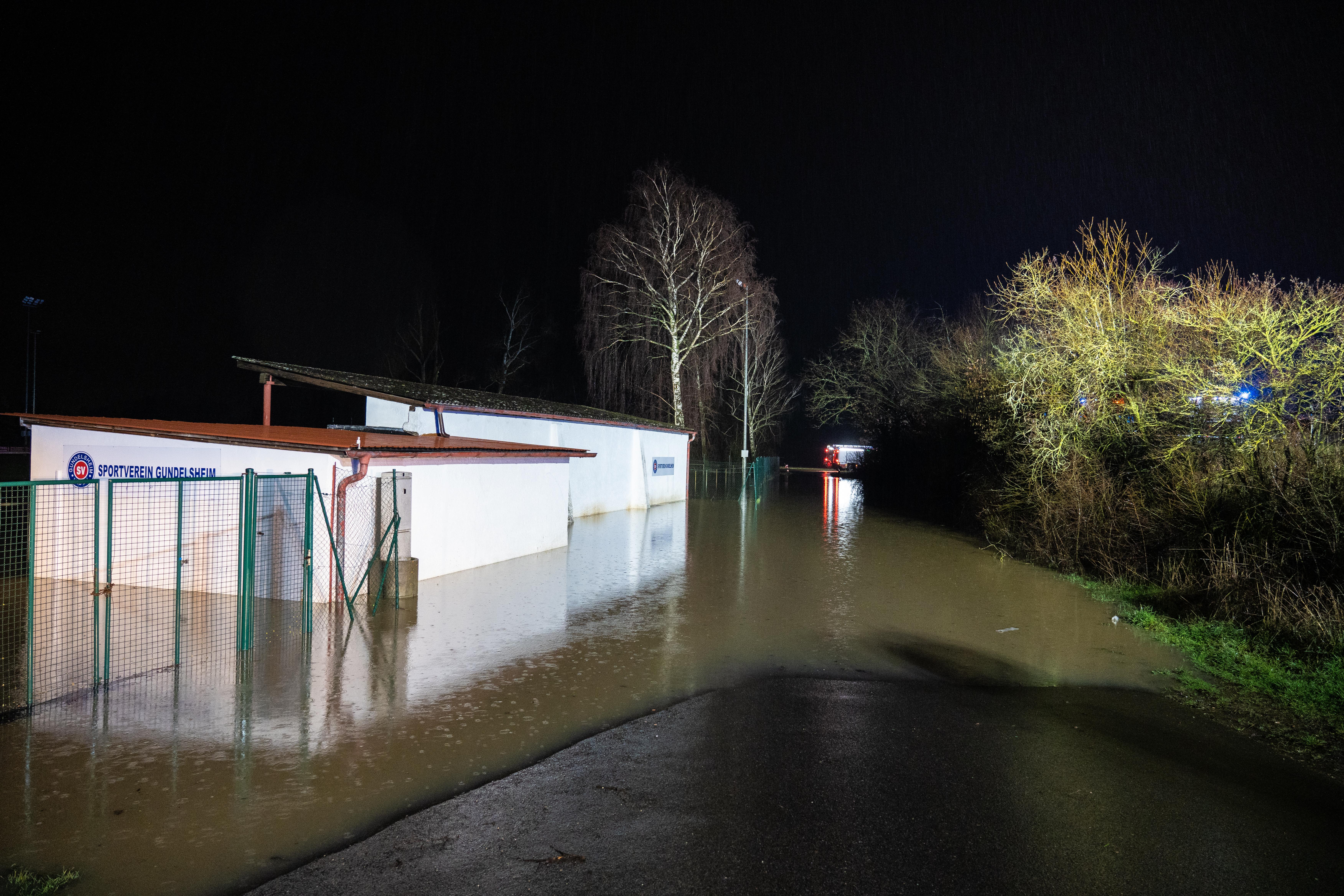 Gundelsheim im Landkreis Bamberg am Donnerstagabend.