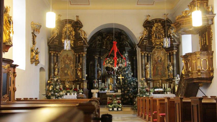 Das wunderschöne Innere der Wehrkirche Hannberg