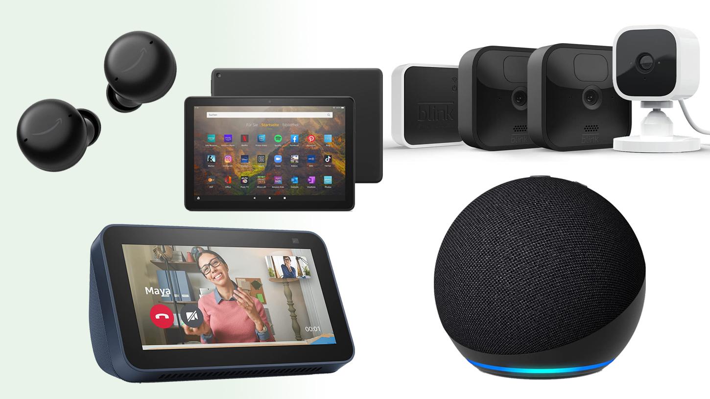 Amazon verkauft smarte Lautsprecher und vieles mehr bis 62 % günstiger. Dabei sind Echo Dot, Echo Show, Ring, Blink, Fire HD, Echo Buds und sogar ein Philips-Hue-Bundle.