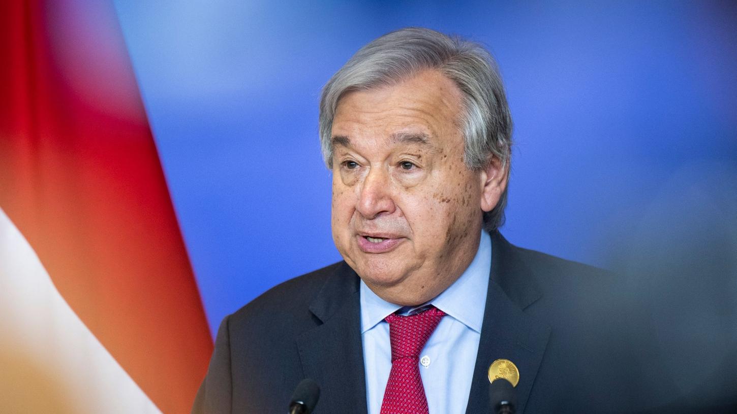 "Mit weit geöffneten Augen in einen größeren Krieg": UN-Generalsekretär António Guterres ist besorgt.