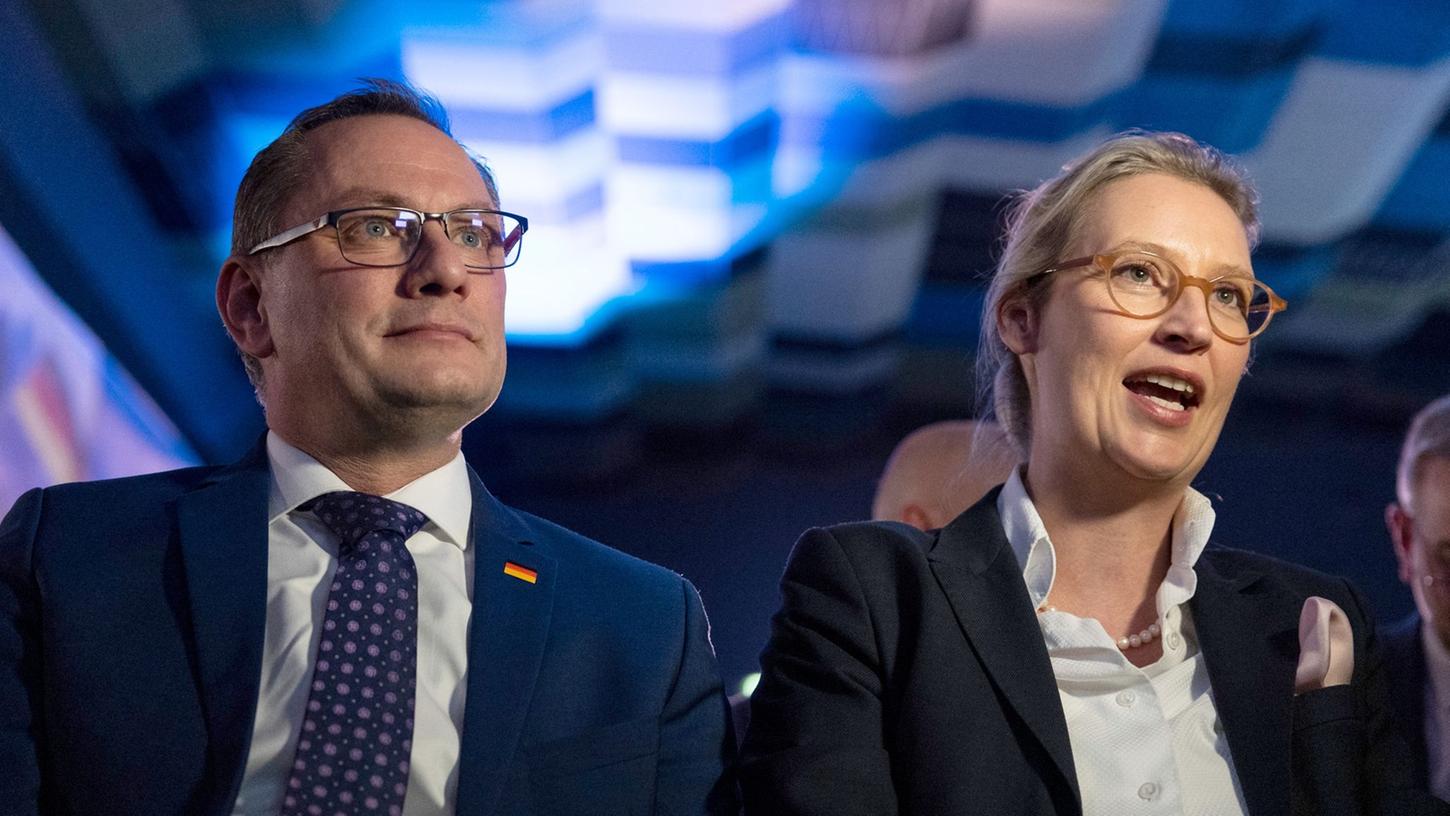 Die Parteichefs der AfD: Alice Weidel und Tino Chrupalla.