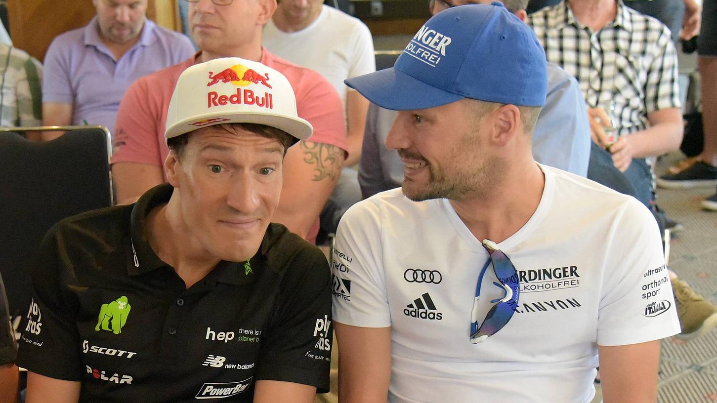 "Das beste Rennen in der Geschichte des Challenge?": Sebastian Kienle und Patrick Lange (rechts) könnten dazu beitragen.