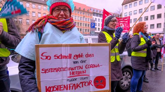 Einschränkungen in Kitas und Kliniken: Heute streiken Beschäftigte in Nürnberg für mehr Lohn