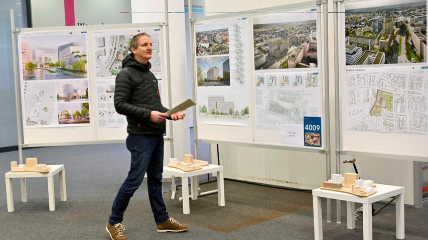 Von 20. Februar bis 2. März sind die Architektenentwürfe, die im Rahmen eines Architekturwettbewerbs zur Neugestaltung des ehemaligen Siemens Areals in Erlangens Mitte entstanden sind, für die Öffentlichkeit zugänglich.