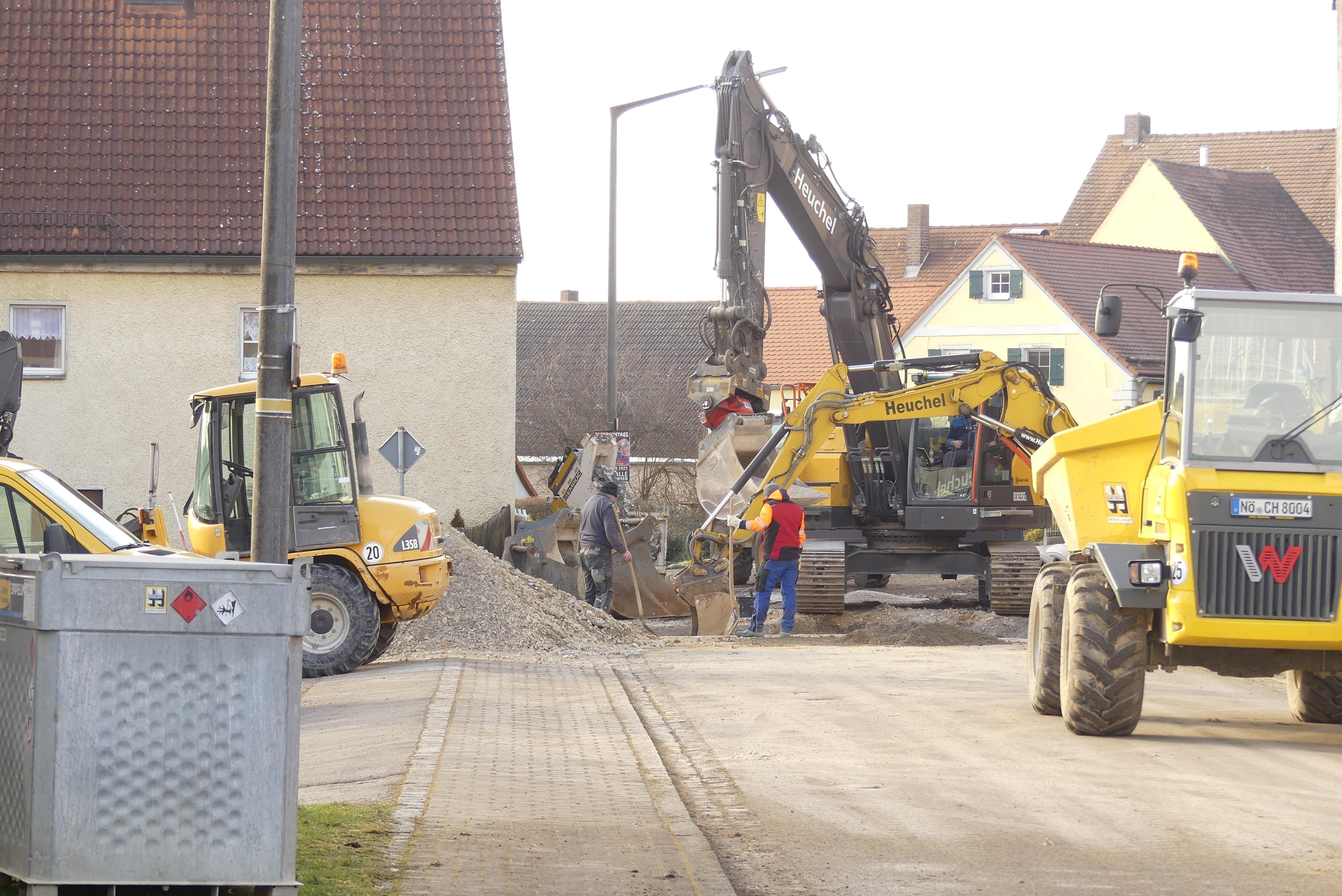 Auernheimer Kanalbauarbeiten schreiten voran So geht es 2023 weiter