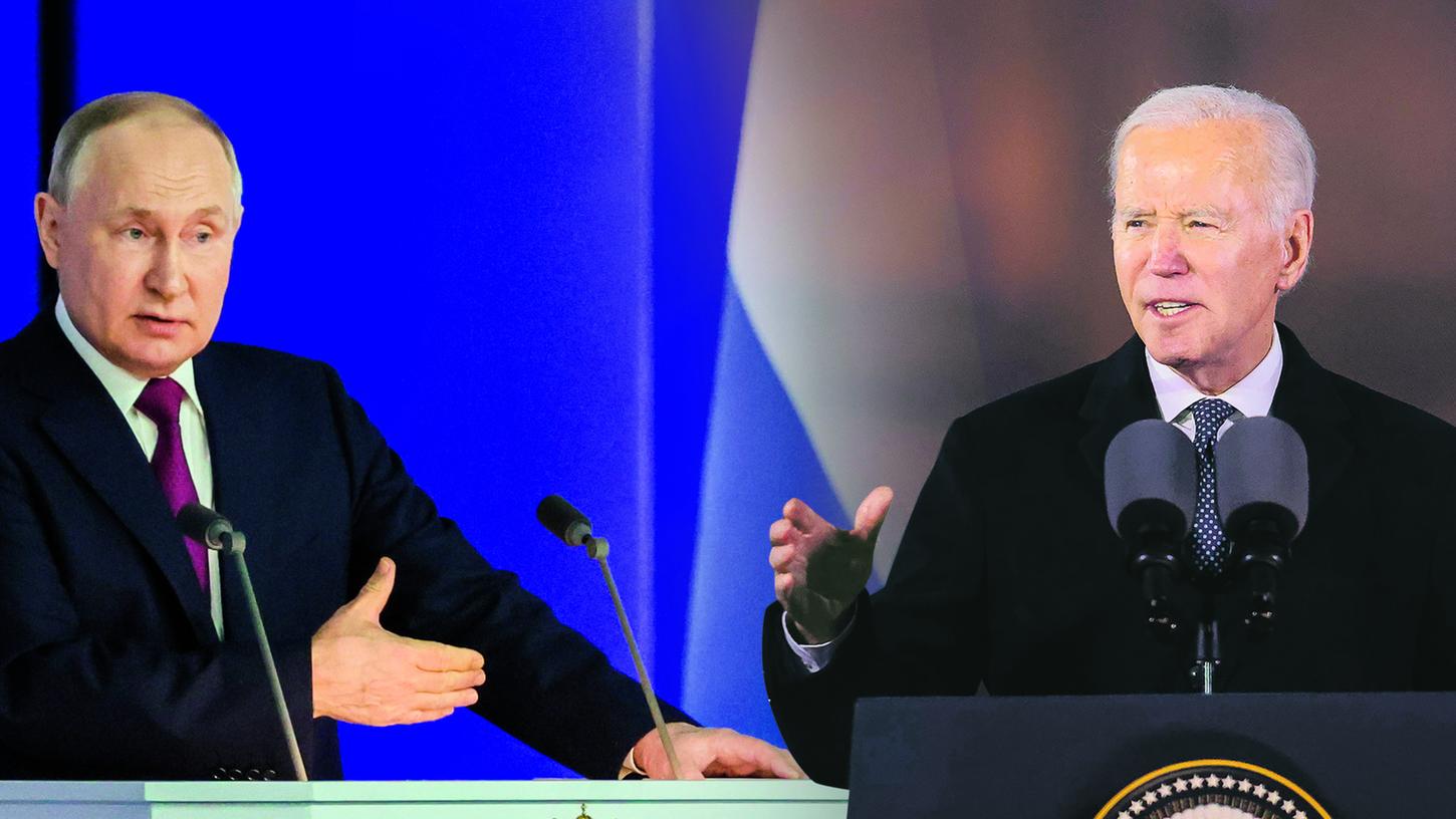 Sprachen beide am selben Tag: Wladimir Putin und Joe Biden.