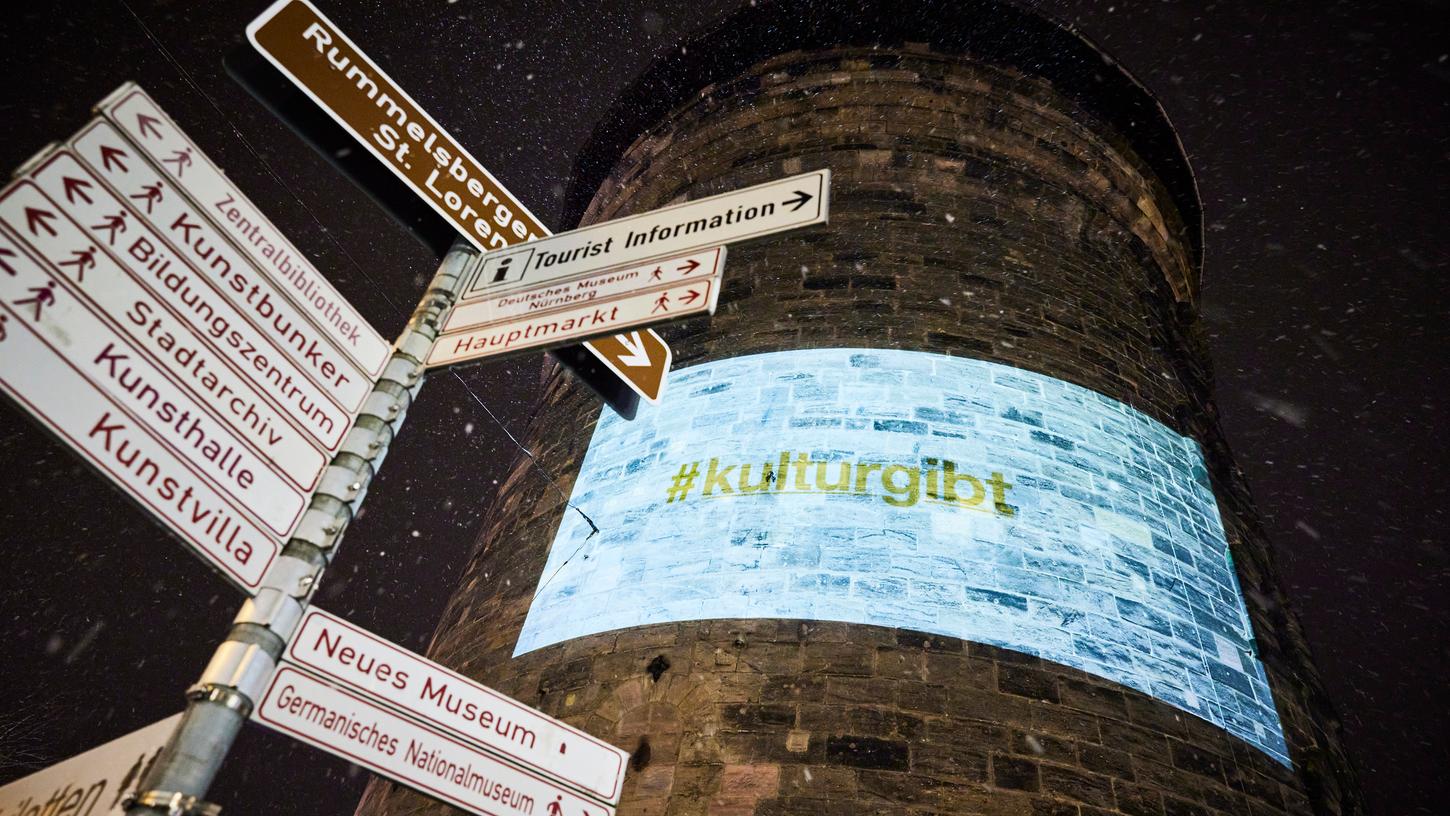 Auch Nürnberg setzte beim Aktionstag „Kultur gibt“ Ende 2022 ein Zeichen für Kultur.