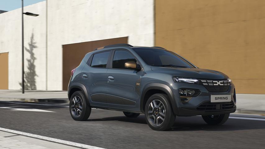 Elektrischer Auto-Zwerg im robusten Outdoor-Look: Dacia Spring Extreme. Elektrischer Auto-Zwerg im robusten Outdoor-Look: Dacia Spring Extreme.