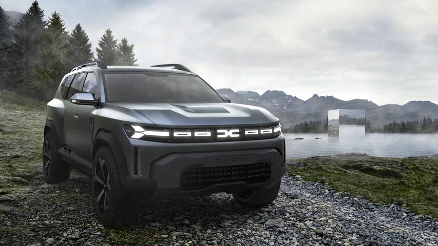 Mit dieser Studie hat Dacia einen Ausblick auf das für 2025 avisierte Mittelklasse-SUV Bigster gegeben. Mit dieser Studie hat Dacia einen Ausblick auf das für 2025 avisierte Mittelklasse-SUV Bigster gegeben.