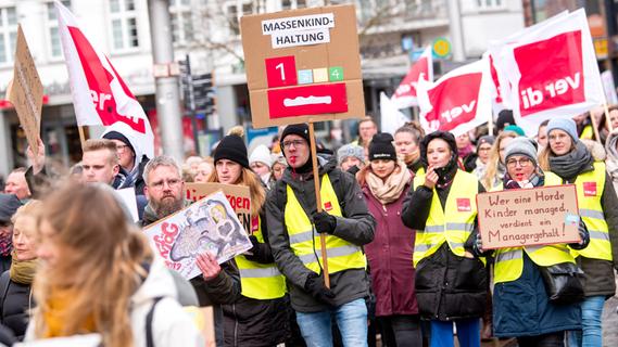 Streik trifft Erlangen: Zahlreiche Kitas bleiben zu - Das müssen Eltern beachten