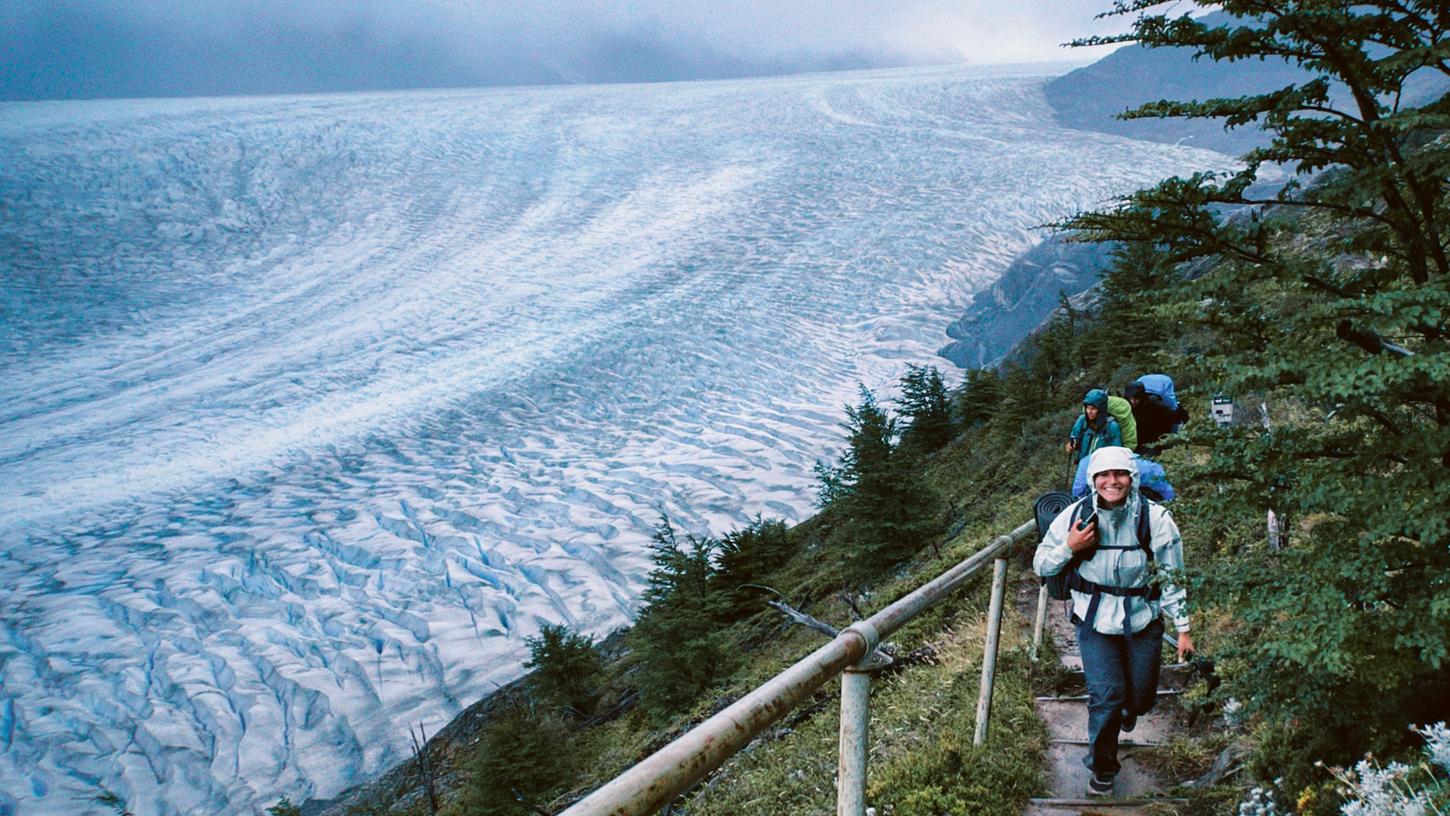 Eis, so weit das Auge reicht. Der Ausblick auf den immensen Grey Gletscher entschädigt für so manche Strapazen. 