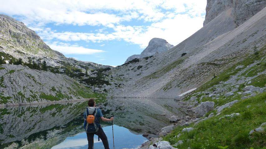 Traumhafte Bergwelt: Nach einsamen Wanderwegen suchen.