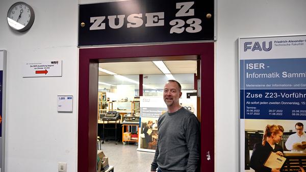 Ein Highlight in der Martensstraße 1: Die Zuse Z23. Dabei handelt es sich um einen Transistorcomputer aus den 60er Jahren.