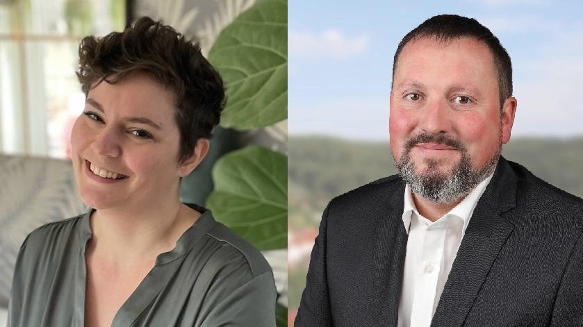 Vera Steger (SPD/Freie Wahlgemeinschaft) und Bernd Müller (CSU) wollen Bürgermeister in Vorra werden.