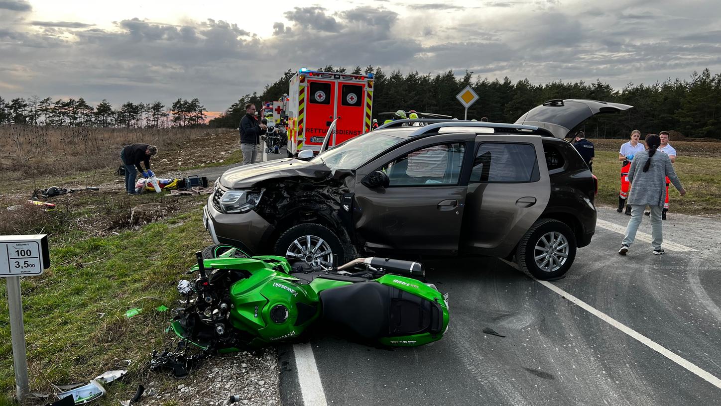 In Drosendorf bei Eggolsheim kam es am Samstagnachmittag zu einem schweren Verkehrsunfall.