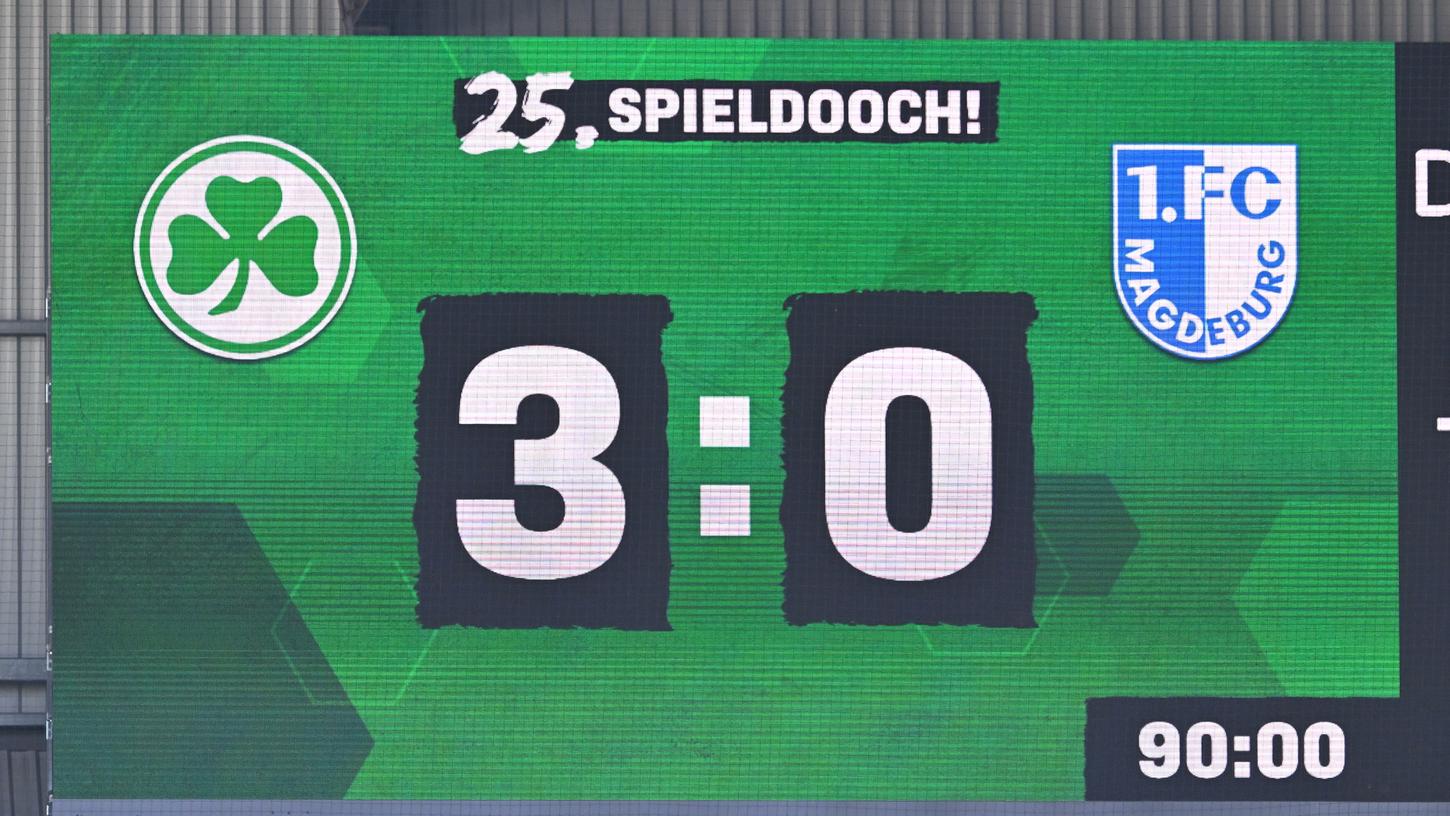 Tatsächlich, 3:0: Dem Kleeblatt gelang gegen Magdeburg der höchste Saisonsieg.