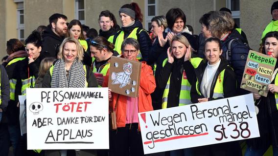 48-Stunden-Warnstreik in Fürth: Pflege fordert mehr Personal, weniger Engpässe