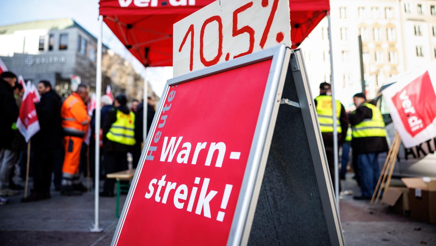 Auch Ansbach ist am Mittwoch von Streiks betroffen.