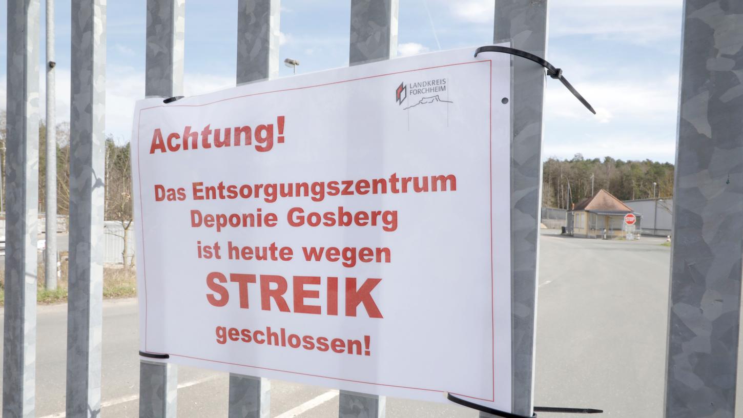 Der öffentliche Dienst in Forchheim wird bestreikt. Besonders betroffen ist die Abfallwirtschaft des Landkreises.