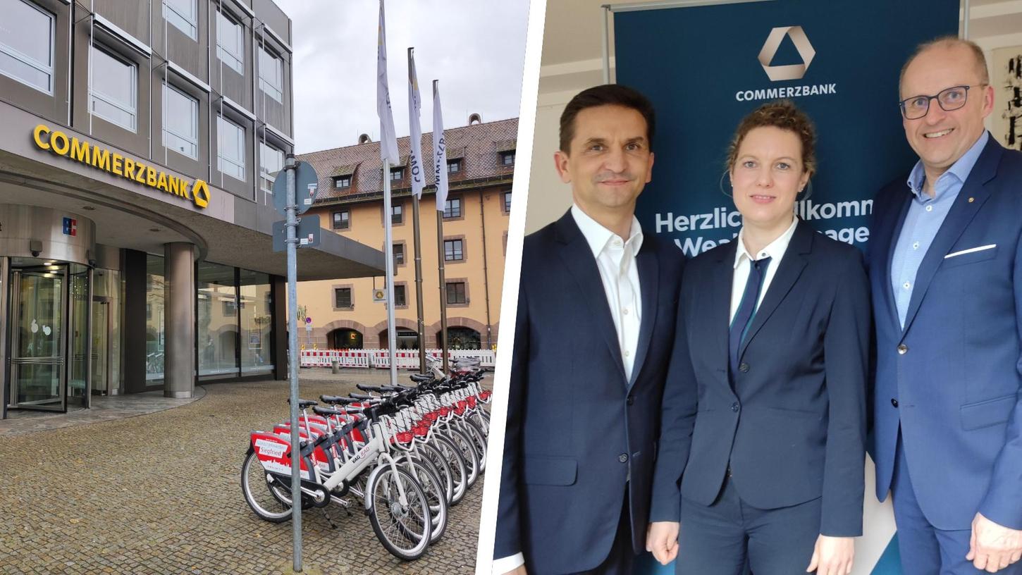Sie leiten bei der Commerzbank das Gebiet Nürnberg (Region Nordbayern) mit Sitz am Hans-Sachs-Platz: Wolfgang Bauer (Unternehmerkunden), Gisela Haas (Firmenkunden) und Michael Krauß (Vermögende Kunden/Private Banking).