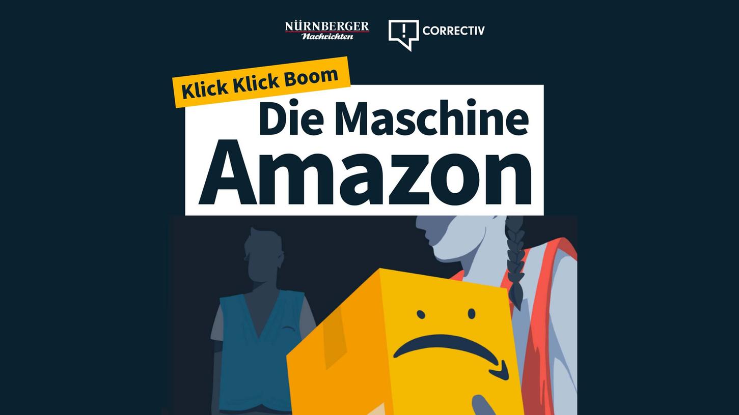 "Klick Klick Boom - Die Maschine Amazon" ist ein Podcast der Volontärinnen und Volontäre des VNP in Kooperation mit Correctiv.