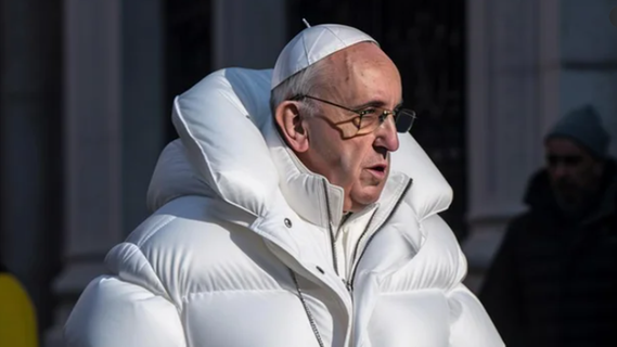 Von Künstlicher Intelligenz erschaffen: Bild von Papst Franziskus in Daunenjacke geht viral