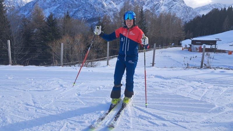 Skilehrer Manfred Lobenwein im Skigebiet Hochstein. 