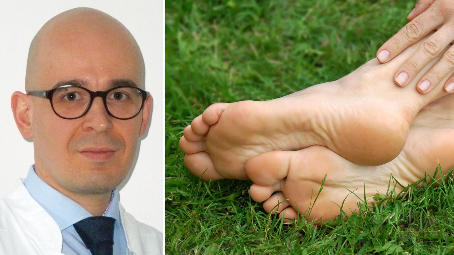 Sind die Füße eingeschlafen, genügt es im Normalfall die Position zu ändern und die Beine zu strecken und zu bewegen, das erklärt Professor Frank Seifert, Leitender Oberarzt der Neurologischen Klinik des Universitätsklinikums Erlangen. Sind die Füße eingeschlafen, genügt es im Normalfall die Position zu ändern und die Beine zu strecken und zu bewegen, das erklärt Professor Frank Seifert, Leitender Oberarzt der Neurologischen Klinik des Universitätsklinikums Erlangen.