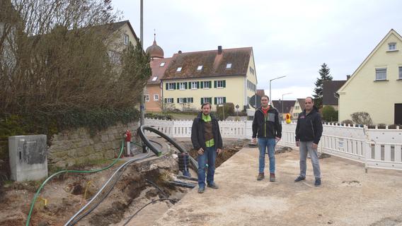 Kein Durchkommen: Die Ortsdurchfahrt in Geilsheim ist ab sofort für den Verkehr gesperrt