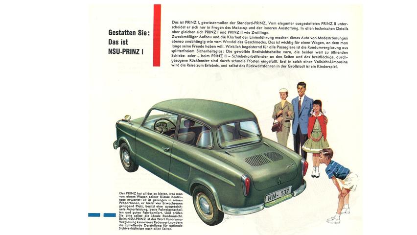 Auch Familien sollten vom Prinz I überzeugt werden - so wie in dieser Anzeige aus dem Jahr 1958.  