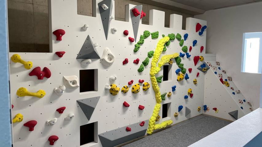 So sieht der Raum zum Bouldern für Kinder aus. So sieht der Raum zum Bouldern für Kinder aus.