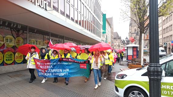 Galeria Karstadt Kaufhof: Nürnberger Beschäftigte machen mit Streik ihrer Wut Luft