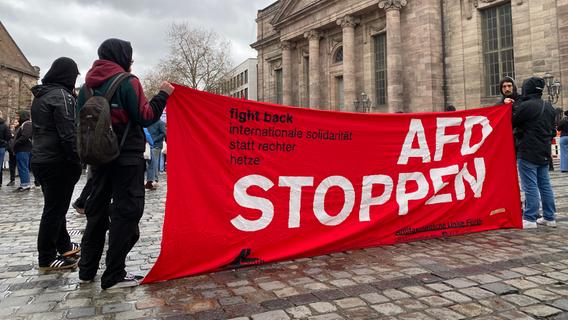 AfD-Demonstration in Nürnberg: Deutlich weniger Teilnehmer als erwartet