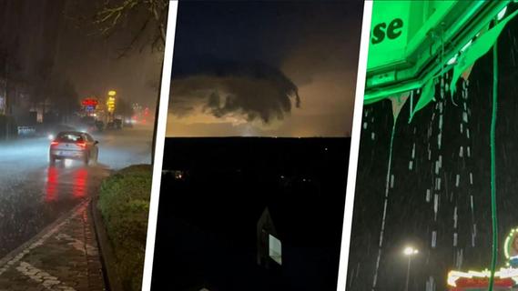 Starkregen, Blitze, Donner: Heftige Unwetter treffen Nürnberg, Fürth und die Region