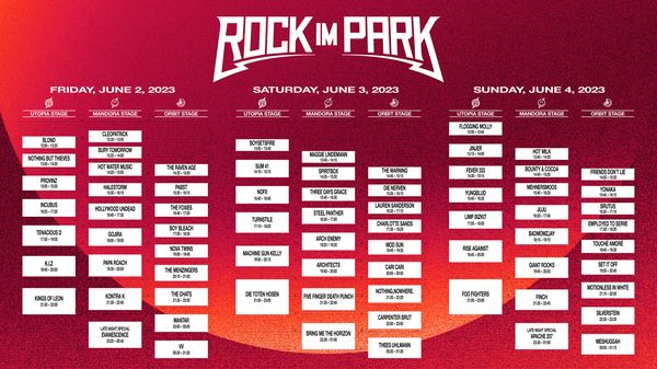 Spielplan Rock im Park 2023