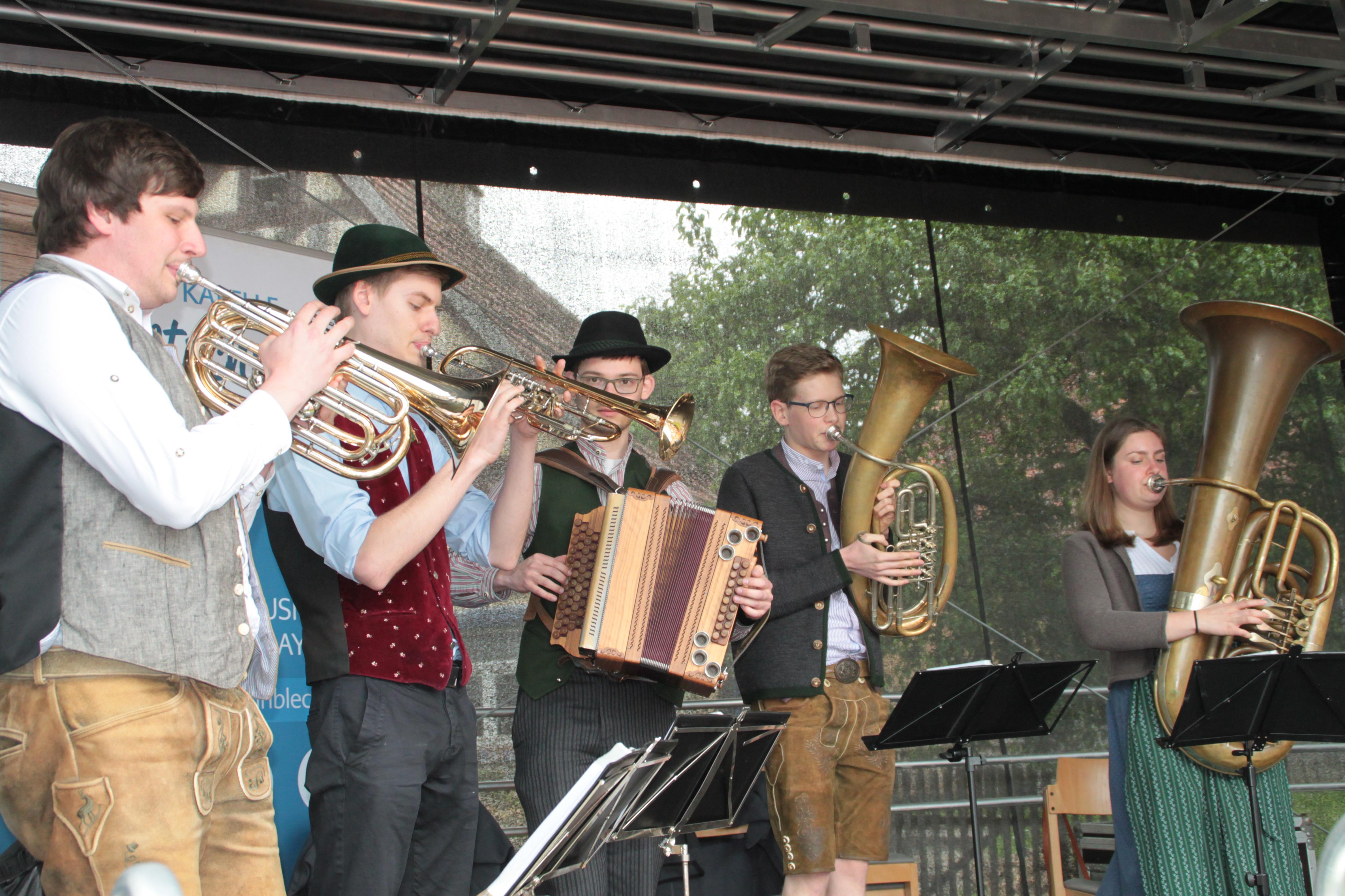 Die Gruppe Quetschnblech sorgte für die musikalische Untermalung während der Veranstaltung. 