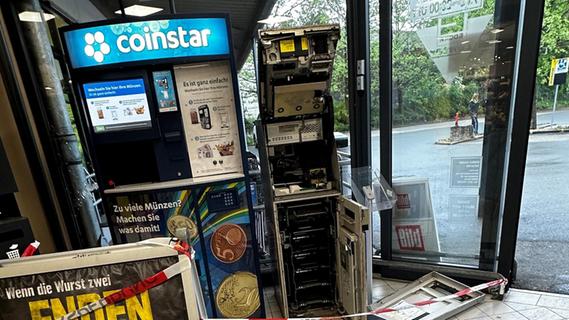 Täter verlieren kiloweise Münzgeld: Schon wieder Automat in Fürther Supermarkt geknackt