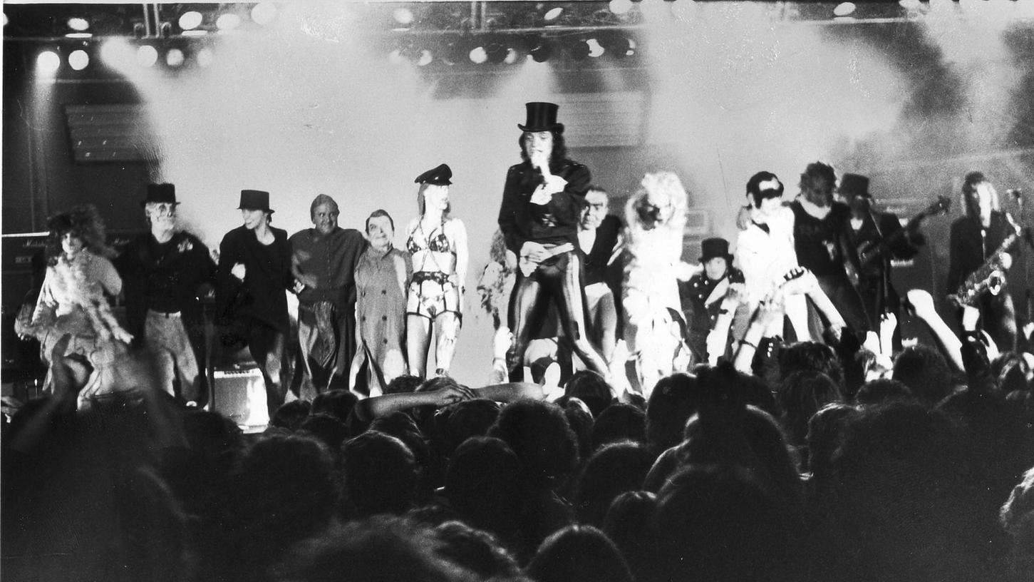 Riesenshow: Udo Lindenberg 1981 bei seinem Auftritt in der Hemmerlein-Halle in Neunkirchen am Brand.