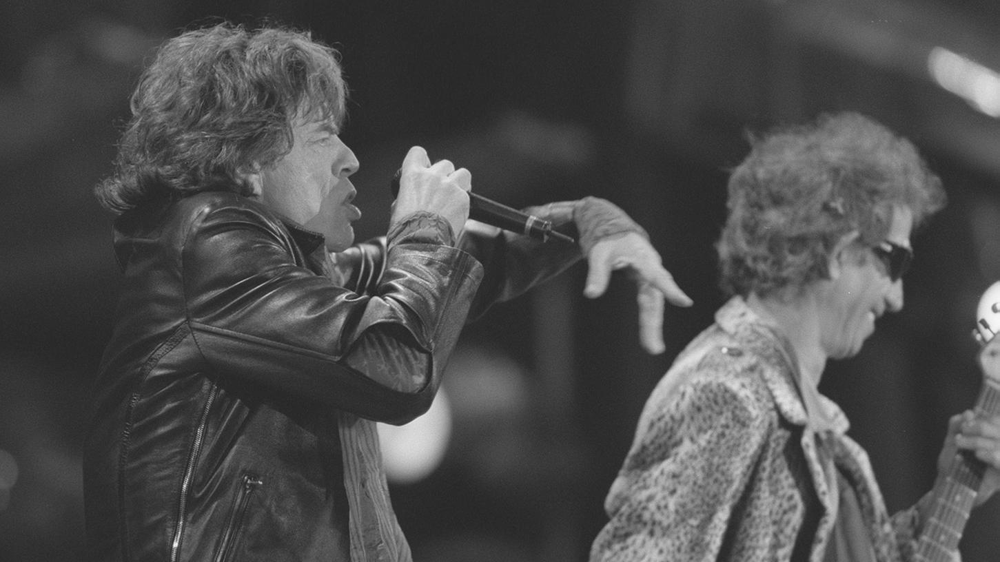 Mick Jagger (links) und Keith Richards traten am 13. Juni 1998 auf dem Zeppelinfeld auf.