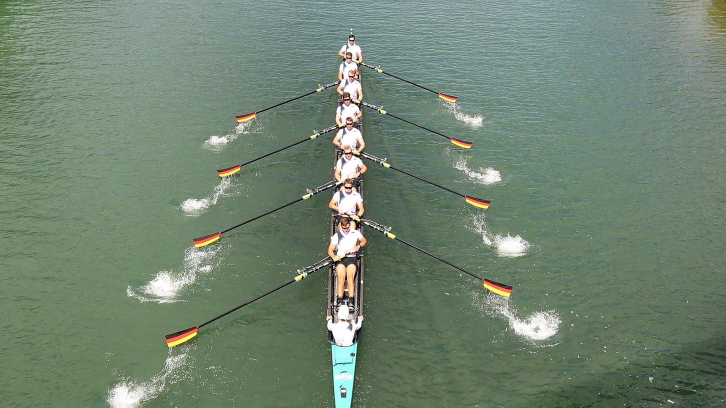 Der Deutschland-Achter beim Training.