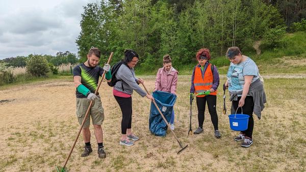 Fos räumt am Böglweiher auf