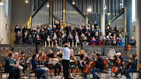 Temporär: Chormitglieder musizierten in Erlangen nur für einen einzigen Tag