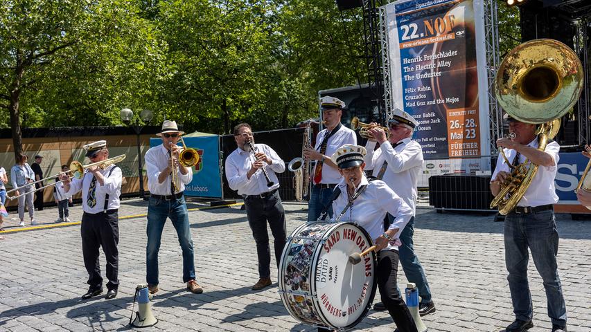 Die "New Orleans Rhythm Brass Band" ist in der Region eine Institution und Dauergast auf allen Festivals, die etwas mit Jazz zu tun haben.