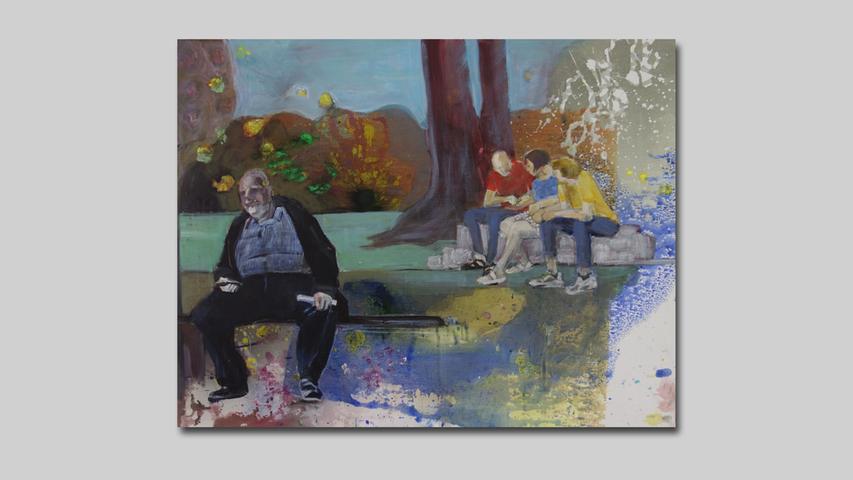 EVA EIBER Im Park (2022) 75 x 57 cm Acryl auf Leinwand EVA EIBER Im Park (2022) 75 x 57 cm Acryl auf Leinwand