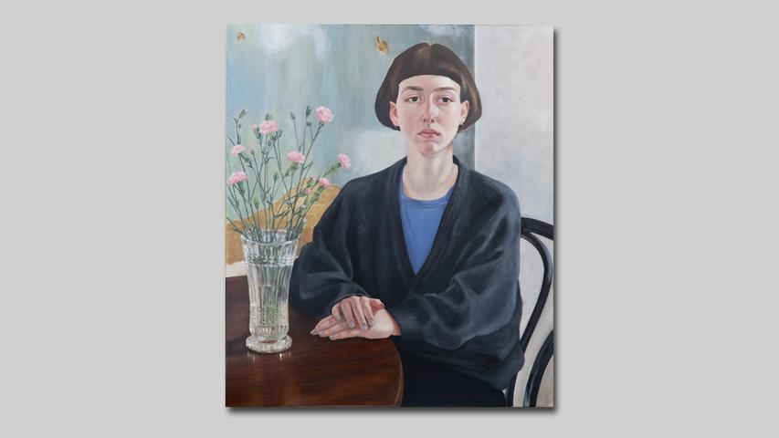 KARLOTTA PÖSCHKO Thea I (2022) 60 x 70 cm Öl auf Leinwand KARLOTTA PÖSCHKO Thea I (2022) 60 x 70 cm Öl auf Leinwand