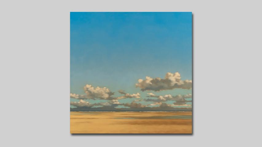 ANDI SCHMITT Ziehende Wolken (2020) 62 x 62 cm Öl auf Leinwand